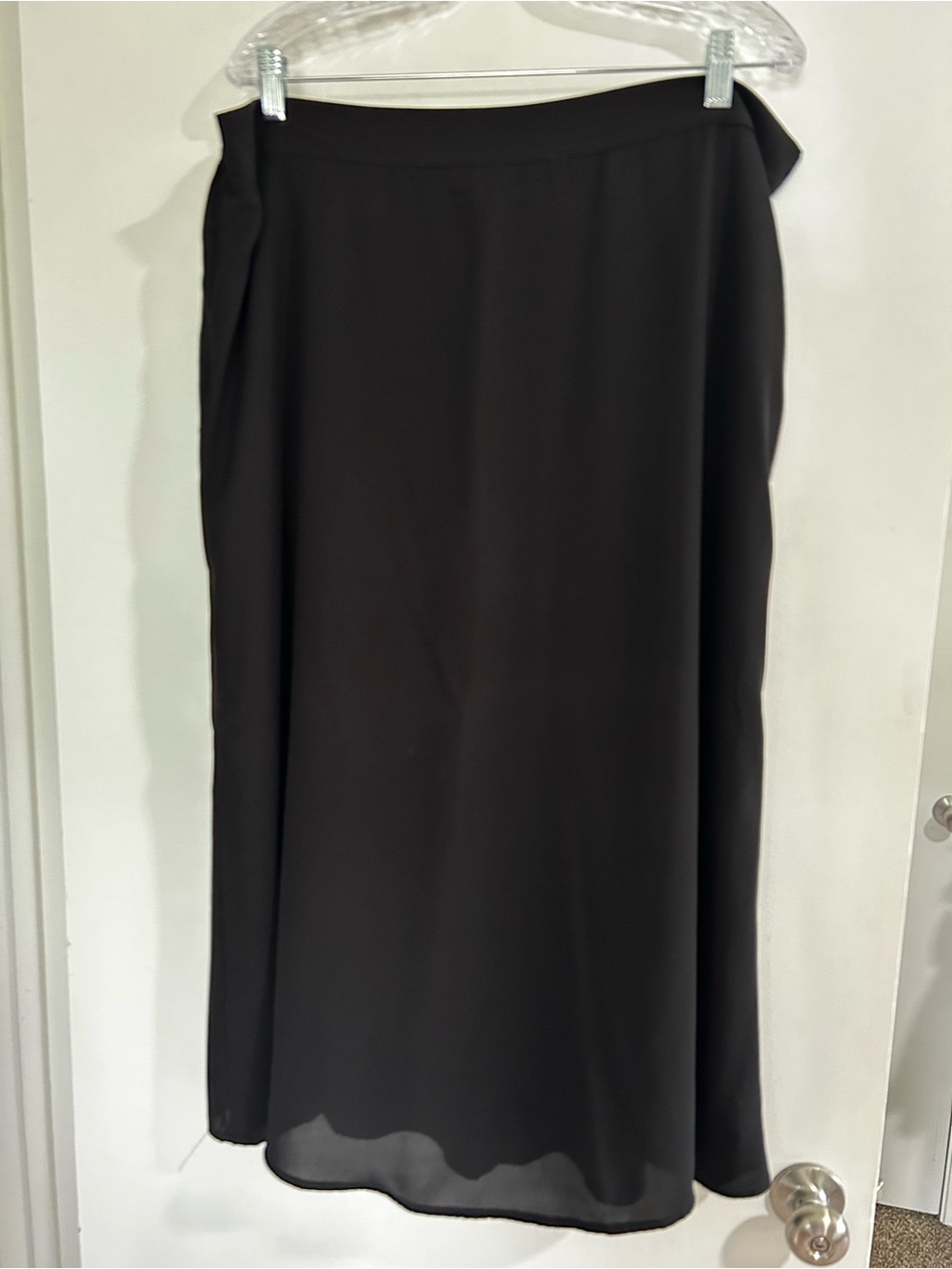 Black Midi Slip Skirt